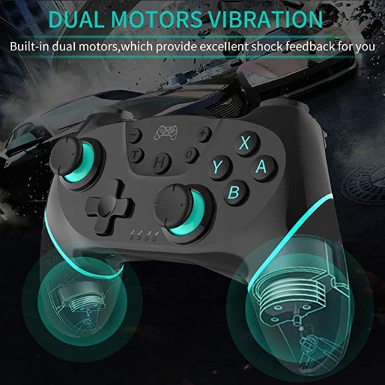 Wireless-bluetooth Gamepad Game Joystick Controller For Switch black