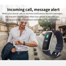 T4 Sport Smart Watch Temperature Measurement Bracelet Health Monitor Heart Rate Fitness Monitoring IP67 Waterproof black