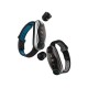 T90 Fitness Bracelet Bluetooth 5.0 with Wireless Earphones IP67 Waterproof Sport Smart Watch Clock for Android IOS Phone black