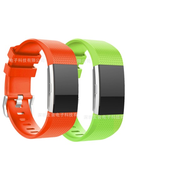 3pcs/set Replacement Wristband for Fitbit Charge 2 Band Silicone Strap Orange + Grey + Green