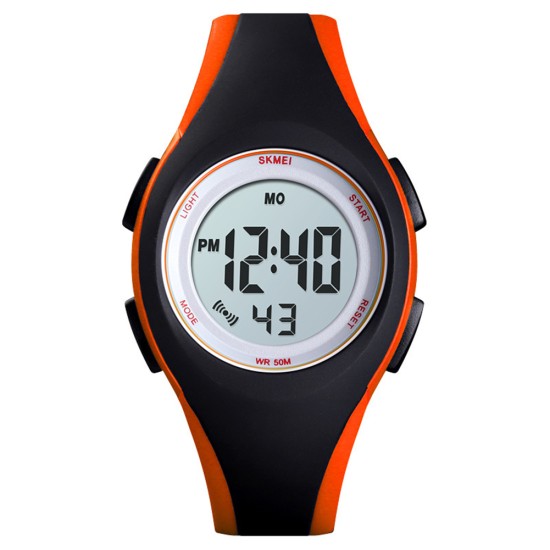 Boys Girls Watch Fashion Luminous Waterproof Electronic Children's Watch Orange