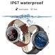 CF19 Smart Bracelet Round Dial 240*240 Touch Screen Heart Rate Monitor Step Counts IP67 Waterproof Wristwatch Silver