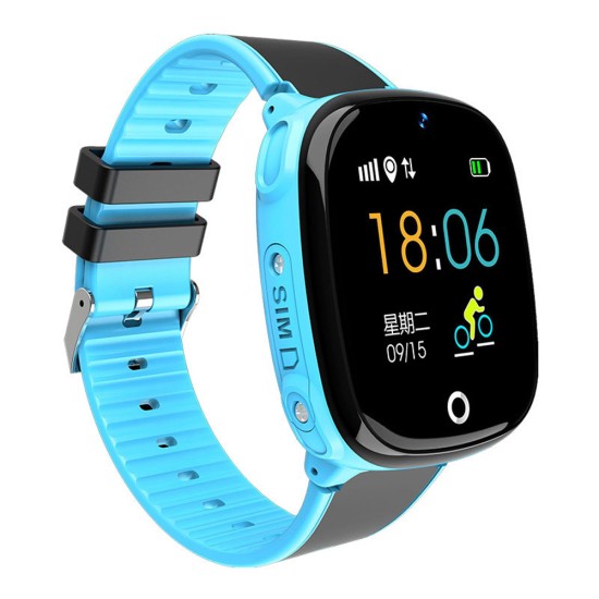 Children Smart Watch GPS Positioning Wristwatch Card Photo Camera for Student Kids blue