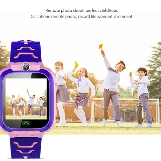 Children Smart Watch Phone Waterproof LBS Smartwatch Kids Positioning Call 2G SIM Card Remote Locator Watch blue