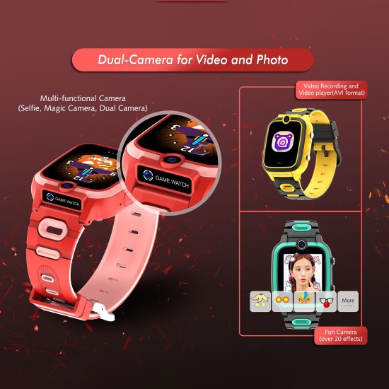 Children Smart Watch Photo Video Mp3 Music Playback Recording Calculator Alarm Clock Watches with Puzzle Gaming Green