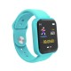 D20l Smart Watch Information Call Reminder Heart Rate Blood Pressure Blood Oxygen Monitoring Sport Bracelet Cyan