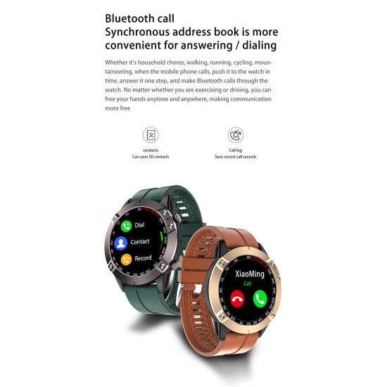 DK60 Smart Watch Bluetooth Call Heart Rate Blood Pressure Music Control Sports Bracelet Golden