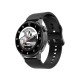 Dt4+ Men Smart Watch Wireless Charging Heart Rate Monitoring Bluetooth Sports Fitness Smartwatch Black Silicone Strap