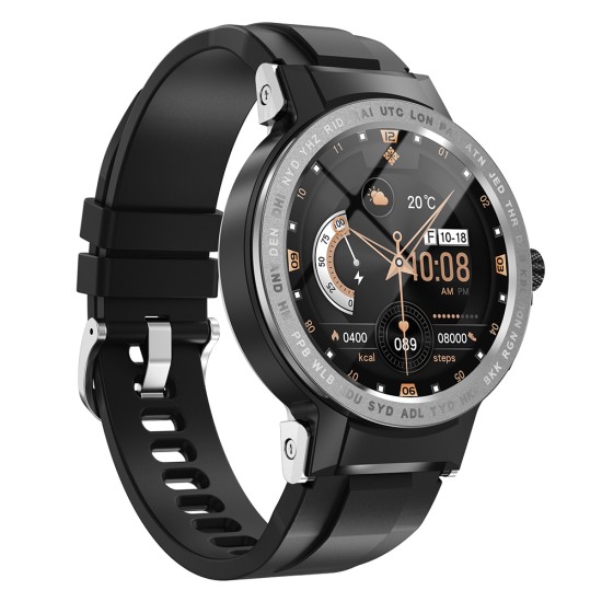 E19 Men Intelligent Watch Heart Rate Blood Pressure Blood Oxygen Monitoring Multi-functional Waterproof Smartwatch gold