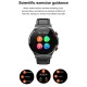 E300 Smart Watch Accurate SPO2 BP Heart Rate Blood Pressure Monitoring Fitness Sports Smartwatch black three-bead steel