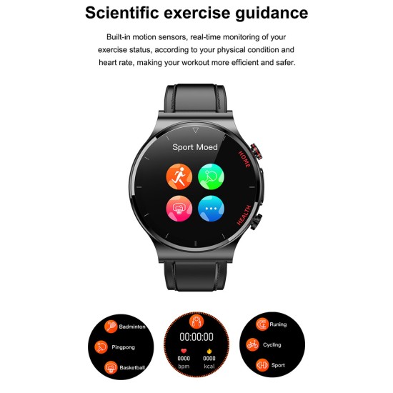 E300 Smart Watch Accurate SPO2 BP Heart Rate Blood Pressure Monitoring Fitness Sports Smartwatch blue glue