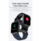 E500 Smart Watch Real-time Non-invasive Blood Sugar Ecg Ppg Blood Pressure Monitoring Smartwatch Black Silicon Belt