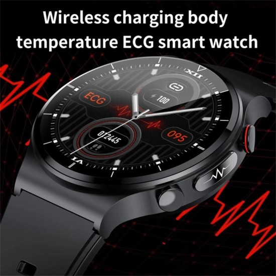 E88 Smart Watch ECG PPG Blood Pressure Heart Rate Monitor Wireless Charger IP68 Waterproof Smartwatch