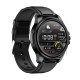 E89 Smart Bracelet HD Full Touch-screen Smartwatch ECG Blood Pressure Blood Oxygen Monitoring Black Leather