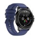 E89 Smart Bracelet HD Full Touch-screen Smartwatch ECG Blood Pressure Blood Oxygen Monitoring Blue Silicone