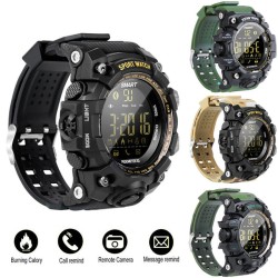 EX16S Waterproof Smart Sport Watch Bluetooth Pedometer Men Wristwatch Black