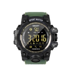 EX16S Waterproof Smart Sport Watch Bluetooth Pedometer Men Wristwatch Green