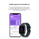 F60 Square Smart Watch Heart Rate Blood Pressure Blood Oxygen Sleep Monitoring 1.70 HD Screen Sport Bracelet Black