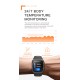 F900 Intelligent  Watch Heart Rate Blood Pressure Blood Oxygen Temperature Monitoring Tools Sport Smartwatch black