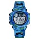 Fashion Wristwatch Electronic Children Watch For Outdoor Sports Multi-function Electronic Watch Dark blue camouflage