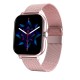 Gt20 Smart Watch 1.69 Inch Full Touch Bluetooth Call Music Watch Health Monitoring Bracelet Golden Steel Strap