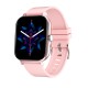 Gt20 Smart Watch 1.69 Inch Full Touch Bluetooth Call Music Watch Health Monitoring Bracelet Pink Silicone Strap