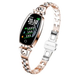 H8 Women Smart Watch Ip67 Waterproof Heart Rate Monitor Bluetooth Sport Fitness Bracelet Ladies Watches Golden