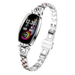 H8 Women Smart Watch Ip67 Waterproof Heart Rate Monitor Bluetooth Sport Fitness Bracelet Ladies Watches Silver