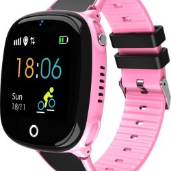 HW11 Smart Watch Kids GPS Bluetooth Pedometer Positioning IP67 Waterproof Watch for Children Safe Smart Wristband Android IOS Pink