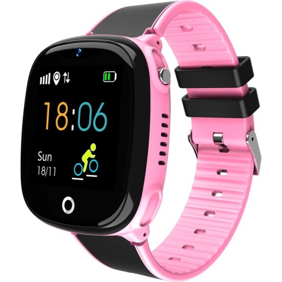 HW11 Smart Watch Kids GPS Bluetooth Pedometer Positioning IP67 Waterproof Watch for Children Safe Smart Wristband Android IOS Pink