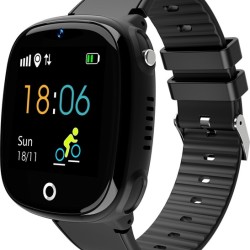 HW11 Smart Watch Kids GPS Bluetooth Pedometer Positioning IP67 Waterproof Watch for Children Safe Smart Wristband Android IOS black