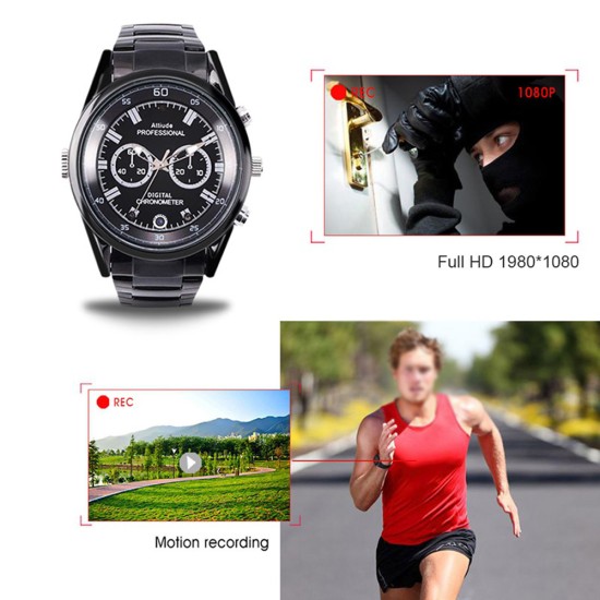 Hd 1080P Mini Camera Watch Motion Detection IR Night Vision Wireless Micro Camcorder T11 64GB