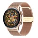 Hk8pro Nfc Smart Watch Synchronized Bluetooth Calling Sports Music Smartwatch Golden Brown Leather Belt