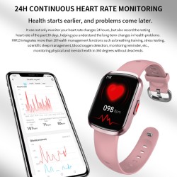 Hw13 Smartwatch Heart Rate Monitor 3d Dynamic Split Screen Display Fitness Band Waterproof Smart Watch black