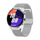 I29 Smart Bracelet Heart Rate Blood Pressure Oxygen Monitor Music Control Bluetooth Call Sports Smartwatch Silver steel belt