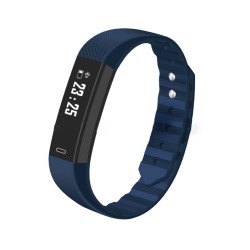 IP67 Waterproof Bracelet - Pedometer, Children Activity Tracker, Waterproof, OLED, Bluetooth 4.0 (WITH Heart Rate, Navy Blue)