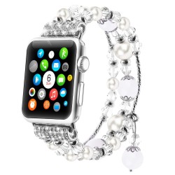 Jewelry Agate Watchband for iwatch Smartwatch Accessaries white_38-40MM