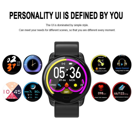 K9 Smart Bracelet Color Screen Health Monitoring Smart Reminder Bracelet Multifunctional Bluetooth Sports Bracelet Pink