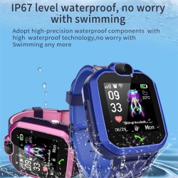 Kids Phone Watch GPS Two-way Positioning 1.44-inch HD Touch-screen Anti-lost Monitor Blue