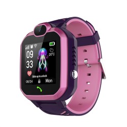 Kids Phone Watch GPS Two-way Positioning 1.44-inch HD Touch-screen Anti-lost Monitor Pink