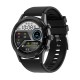 Kk70 HD Men Smart Watch Bluetooth Call Wireless Charger Sports Watch Heart Rate Monitoring Smartwatch Black Silicone Strap