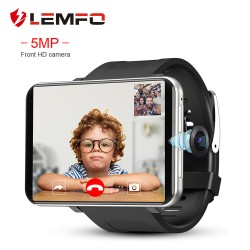 LEMFO Lemt 4G Smart Watch 2.86 Inch Screen 5MP Camera 2700mah Battery Smartwatch Silver 3+32GB