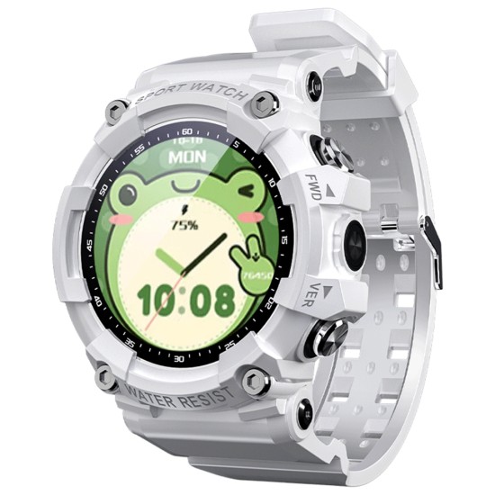 LOKMAT ATTACK3 Sport Smart Watch Bluetooth Calls Music Player Heart Rate Monitor Touch Screen White