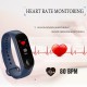 M3 Pro Smart Watch Sport Band Blood Pressure Sleep Monitor Drinking Remind Wristband Bracelet black