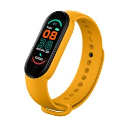 M6 Men Smart Watch Fitpro Bluetooth Heart Rate Monitor Fitness Sports Smartwatch Magnetic Suction Type Yellow