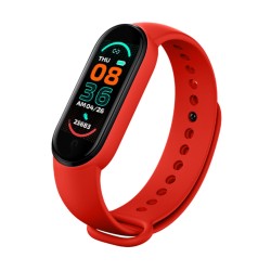 M6 Men Smart Watch Fitpro Bluetooth Heart Rate Monitor Fitness Sports Smartwatch Magnetic Suction Type Red