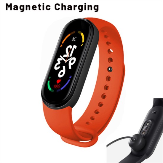 M7 Smart Watch Heart Rate Blood Pressure Monitor Waterproof Sports Watches for android IOS Red