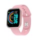 Men Women D20 Pro Bluetooth-compatible Smart  Watch Y68 Blood Pressure Heart Rate Monitor Sports Tracker Compatible For Xiaomi Huawei pink