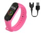 Men Women M4 Smart Digital Watch Heart Rate Monitoring Calorie Counter Running Pedometer Fitness Tracker Bracelet Pink