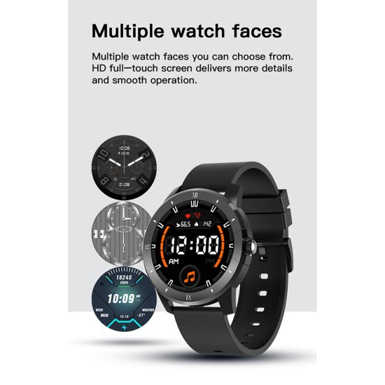 Mx12 Smart Watch Bluetooth Call Music Player Sports Bracelet Keep Health Smart Watch Gray silicone belt